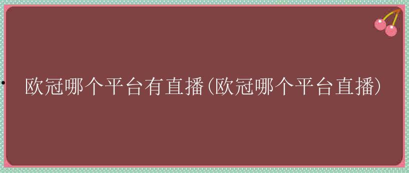 在线免费观看顶级比赛的终极指南